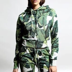 Twenty Montreal California Love Hyper Reality Leaf Palm Knit Hoodie SIze Small